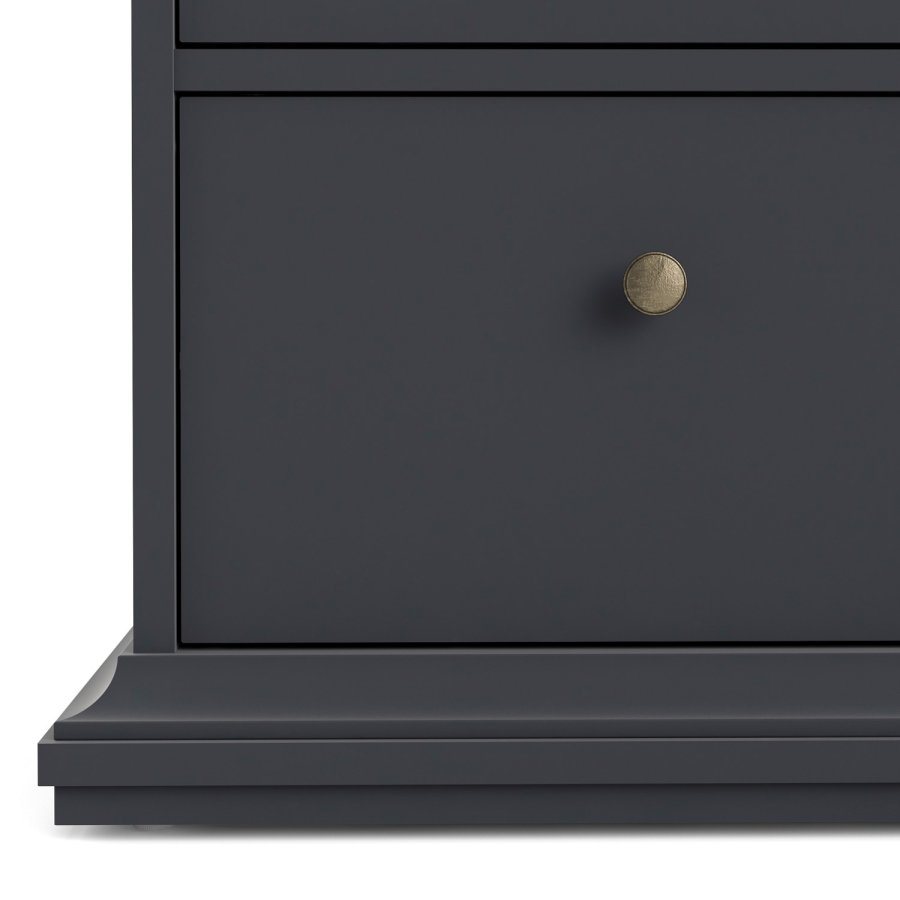 TVILUM Paris kommode - mat gr, m. 6 skuffer