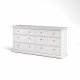 TVILUM Paris kommode - hvid tr, m. 8 skuffer