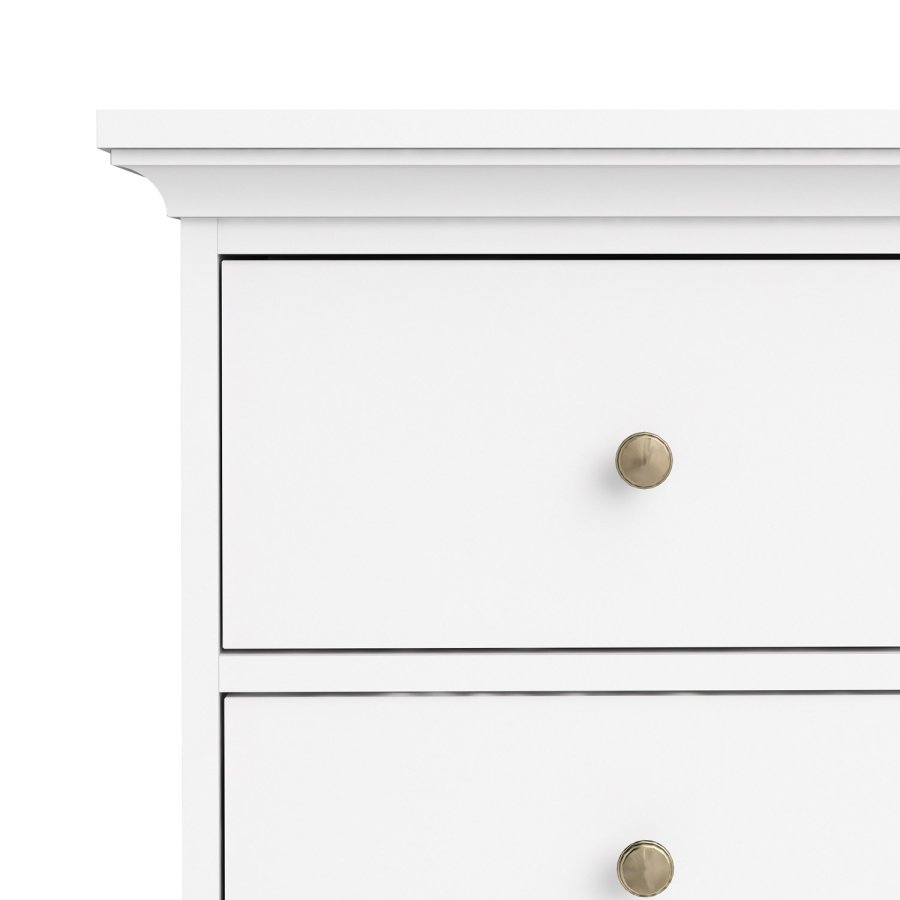 TVILUM Paris kommode - hvid tr, m. 8 skuffer