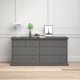 TVILUM Paris kommode - mat gr tr, m. 8 skuffer 