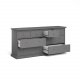 TVILUM Paris kommode - mat gr tr, m. 8 skuffer 