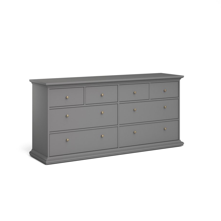 TVILUM Paris kommode - mat gr tr, m. 8 skuffer 