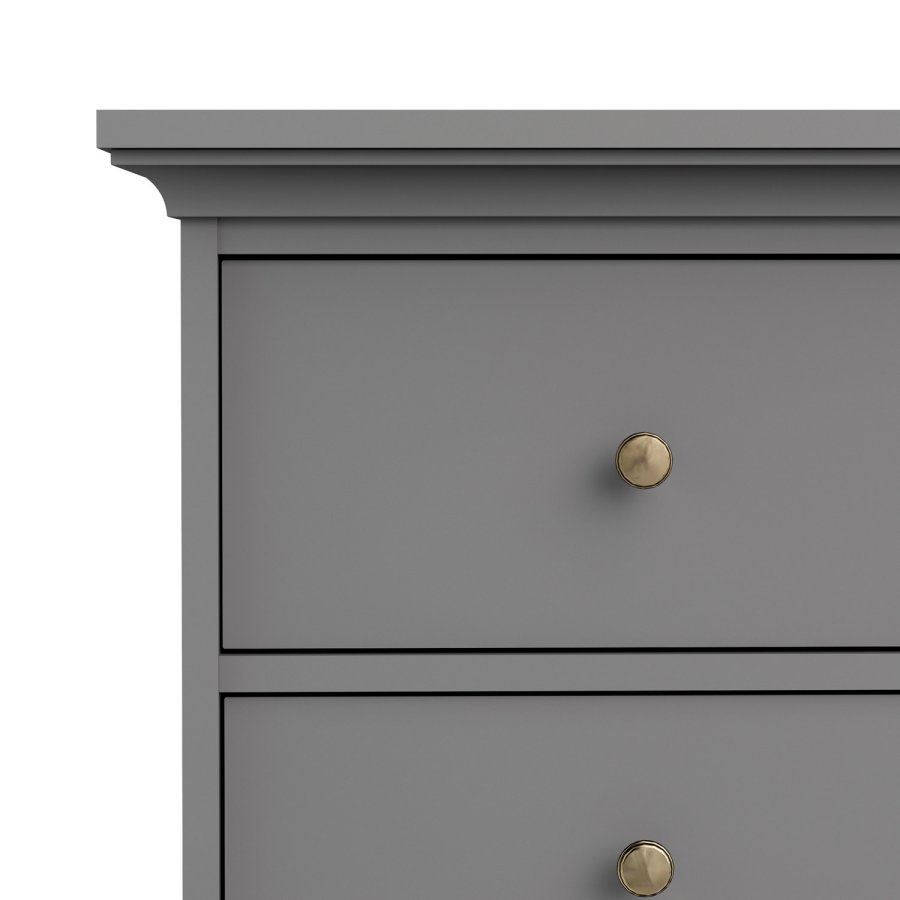 TVILUM Paris kommode - mat gr tr, m. 8 skuffer 