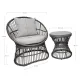 HOUSE NORDIC Loungest, rattan, gr, inkl. Hynder