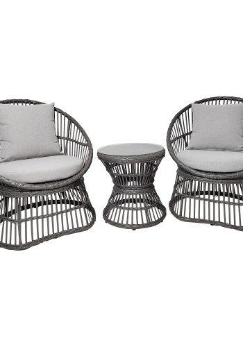 HOUSE NORDIC Loungest, rattan, gr, inkl. Hynder