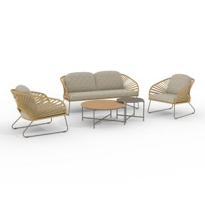 HOUSE NORDIC  Novella Loungest - Loungest, stl, beige, sand, inkl. hynder