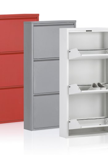 KAVE HOME Ode skoskab, m. 3 lger - hvid stl (50x103)