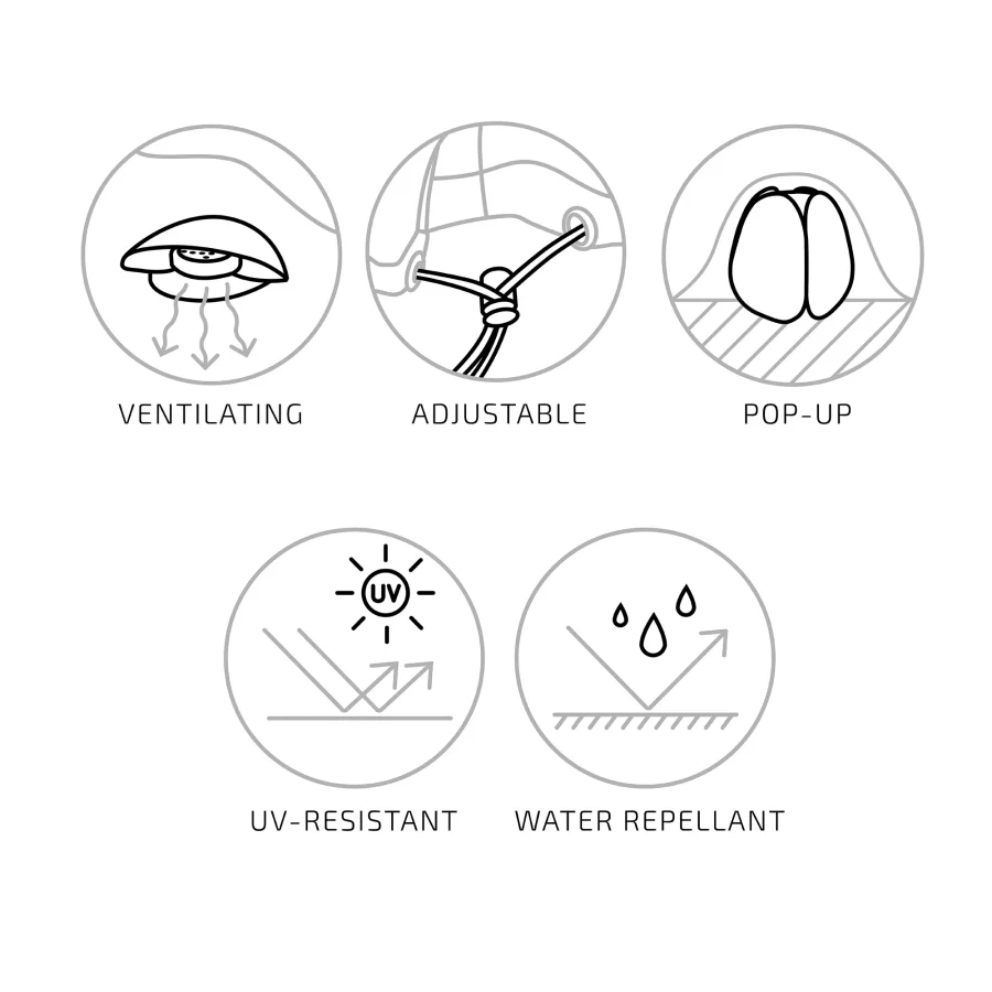 HOUSE NORDIC Luksus overtrk til modulst, 210g/m2 600D polyester PU behandlet, vandafvisende, sort, st af 3