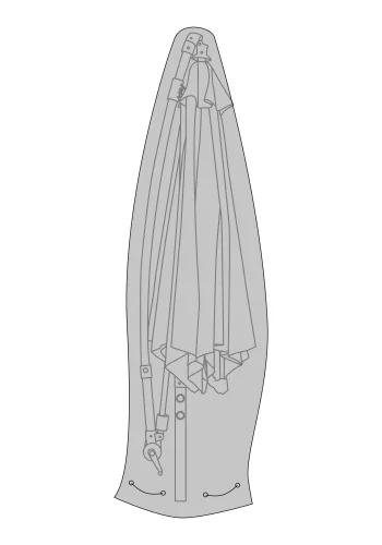 HOUSE NORDIC Luksus overtrk til hngeparasol, 210g/m2 600D polyester PU behandlet, vandafvisende, sort