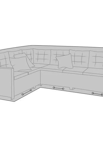 HOUSE NORDIC Luksus overtrk til hjre/venstrevendt hjrnest, 210g/m2 600D polyester PU behandlet, vandafvisende, sort