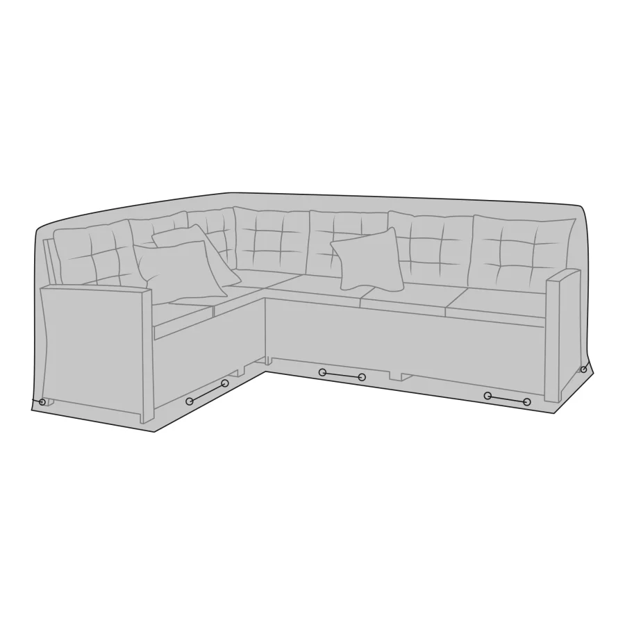 HOUSE NORDIC Luksus overtrk til hjre/venstrevendt hjrnest, 210g/m2 600D polyester PU behandlet, vandafvisende, sort