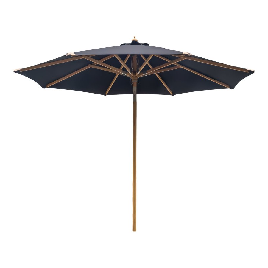 HOUSE NORDIC Parasol med tilt, trstok, sort, 300 cm