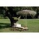 HOUSE NORDIC  Martos Hklet Parasol - Parasol, bomuld, trstok, beige<br>250 cm