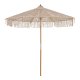 HOUSE NORDIC  Martos Hklet Parasol - Parasol, bomuld, trstok, beige<br>250 cm