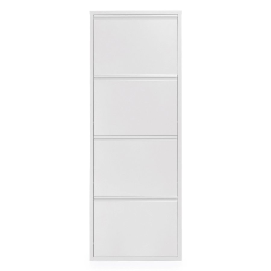 KAVE HOME Ode skoskab, m. 4 lger - hvid stl (50x136)