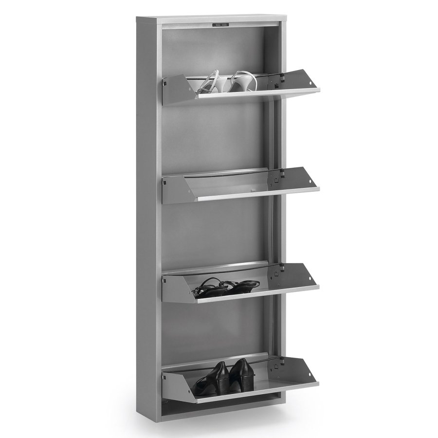 KAVE HOME Ode skoskab, m. 4 lger - hvid stl (50x136)