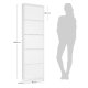 KAVE HOME Ode skoskab, m. 5 lger - hvid stl (50x168,5)