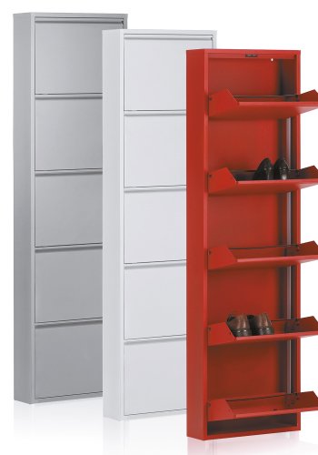 KAVE HOME Ode skoskab, m. 5 lger - hvid stl (50x168,5)