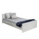 FUNZI LIVING Bedstead sengeramme, m. sengegavl - hvid melamin (120x200)