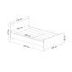 FUNZI LIVING Bedstead sengeramme, m. sengegavl - hvid melamin (150x200)
