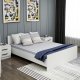 FUNZI LIVING Bedstead sengeramme, m. sengegavl - hvid melamin (160x200)