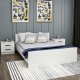 FUNZI LIVING Bedstead sengeramme, m. sengegavl - hvid melamin (160x200)