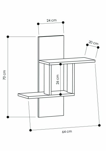 NORDVÄRK Mill vghylde - hvid melamin