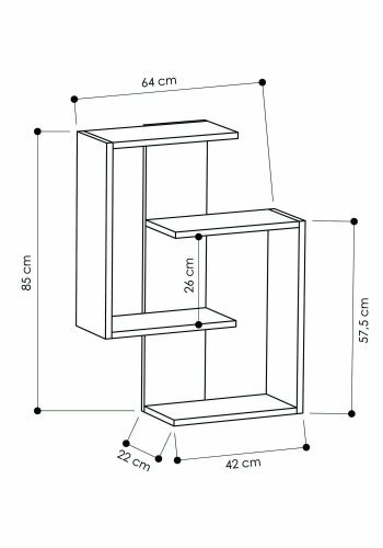 FUNZI LIVING Paranoid vghylde - antracitgr og mrk eg melamin