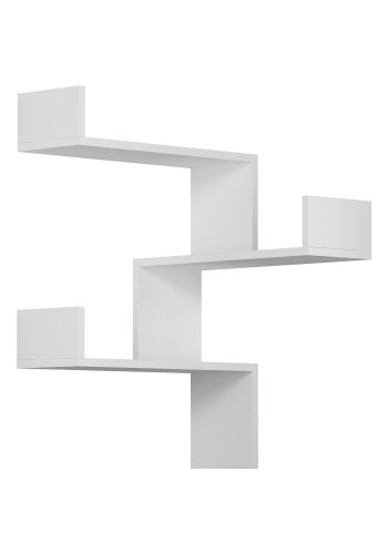 FUNZI LIVING Luksa hjrne vghylde - hvid melamin