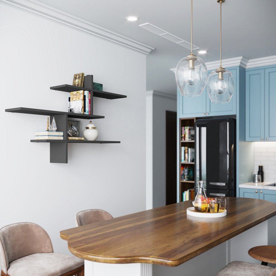 FUNZI LIVING Leo vghylde - antracitgr melamin