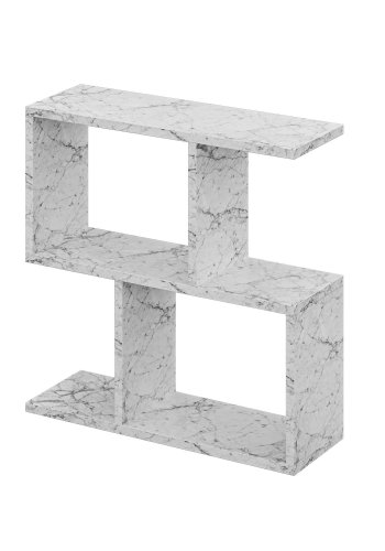 NORDVÄRK Homemania sofabord, m. hylder - Carrara marmorlook melamin (60x20)