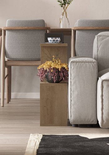 NORDVÄRK Homemania sofabord, m. hylder - Sepet melamin (60x20)