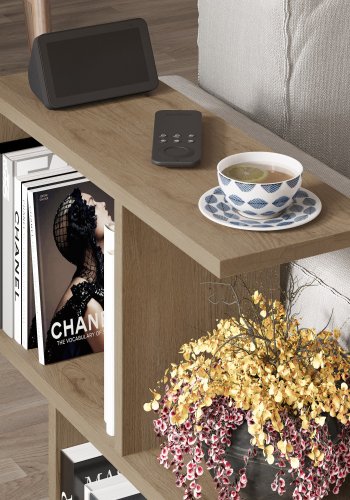 NORDVÄRK Homemania sofabord, m. hylder - Sepet melamin (60x20)