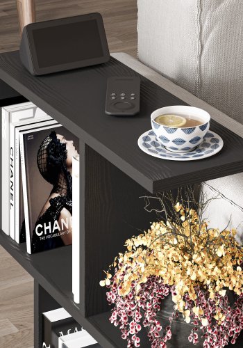 NORDVÄRK Homemania sofabord, m. hylder - trsort melamin (60x20)