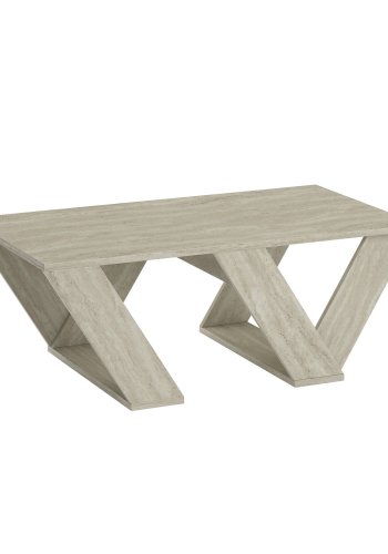 NORDVÄRK Pipra sofabord, rektangulr - travertin melamin (110x60)