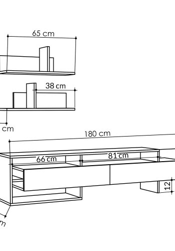 NORDVÄRK Gara TV Unit, Anthracite