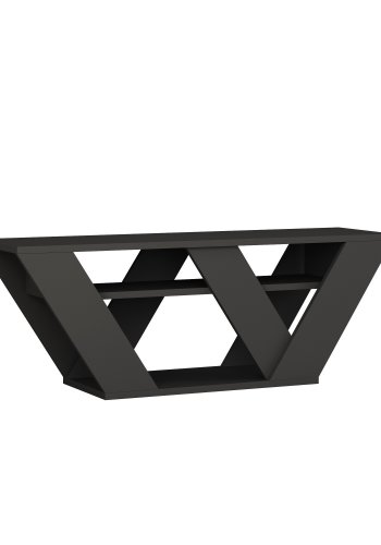 NORDVÄRK Pipralla TV-bord, m. 1 hylde - antracitgr melamin (110x30)