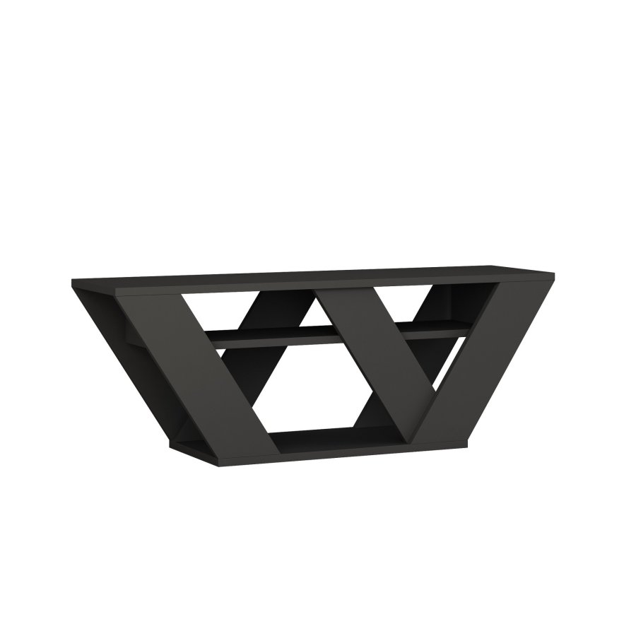 NORDVÄRK Pipralla TV-bord, m. 1 hylde - antracitgr melamin (110x30)