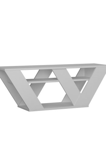 NORDVÄRK Pipralla TV-bord, m. 1 hylde - hvid melamin (110x30)