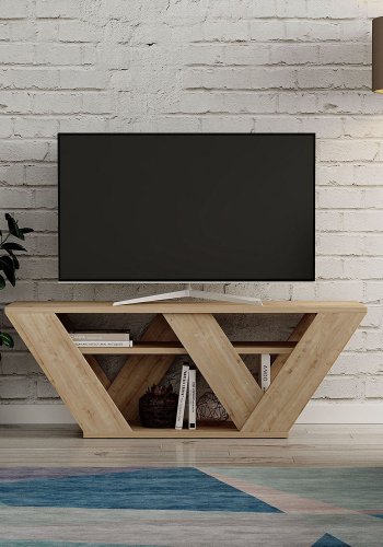 NORDVÄRK Pipralla TV-bord, m. 1 hylde - eg melamin (110x30)