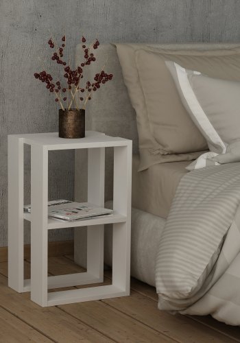 NORDVÄRK Lonie natbord, hvid