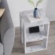 FUNZI LIVING Lonie natbord, m. 1 hylde - Carrara marmor melamin (30x30)