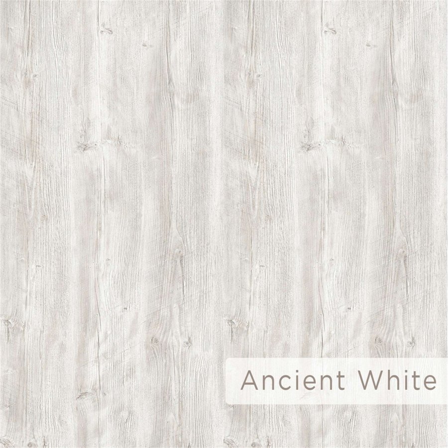 NORDVÄRK Simpi sidebord, m. 1 hylde, rektangulr - antik hvid melamin (55x20)