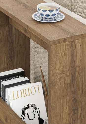 NORDVÄRK Simpi sidebord, m. 1 hylde, rektangulr - brun Hitit melamin (55x20)