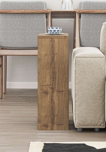 NORDVÄRK Simpi sidebord, m. 1 hylde, rektangulr - brun Hitit melamin (55x20)