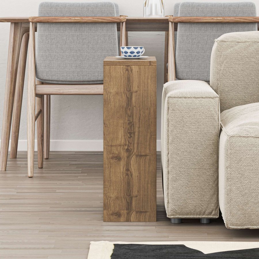 NORDVÄRK Simpi sidebord, m. 1 hylde, rektangulr - brun Hitit melamin (55x20)