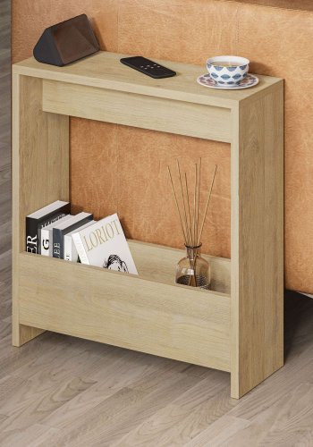 NORDVÄRK Simpi sidebord, m. 1 hylde, rektangulr - Safir eg melamin (55x20)