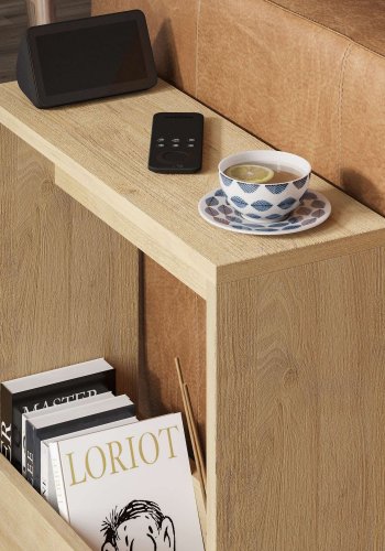 NORDVÄRK Simpi sidebord, m. 1 hylde, rektangulr - Safir eg melamin (55x20)