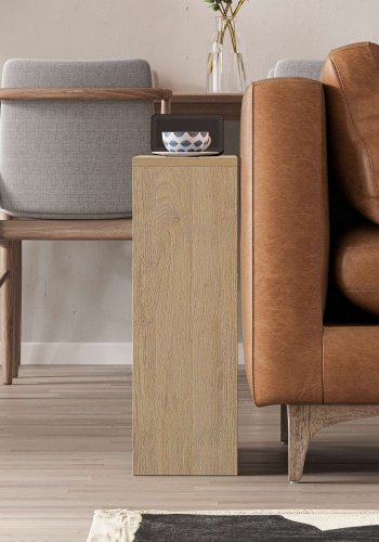 NORDVÄRK Simpi sidebord, m. 1 hylde, rektangulr - Safir eg melamin (55x20)