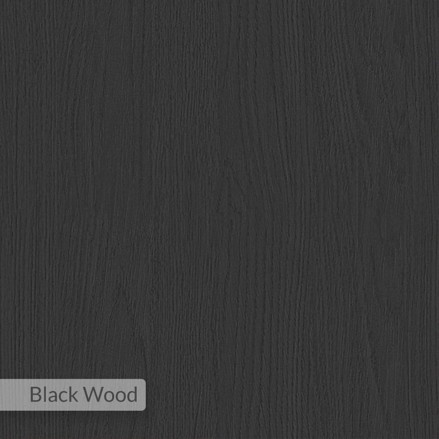 NORDVÄRK Simpi sidebord, m. 1 hylde, rektangulr - sort tr melamin (55x20)